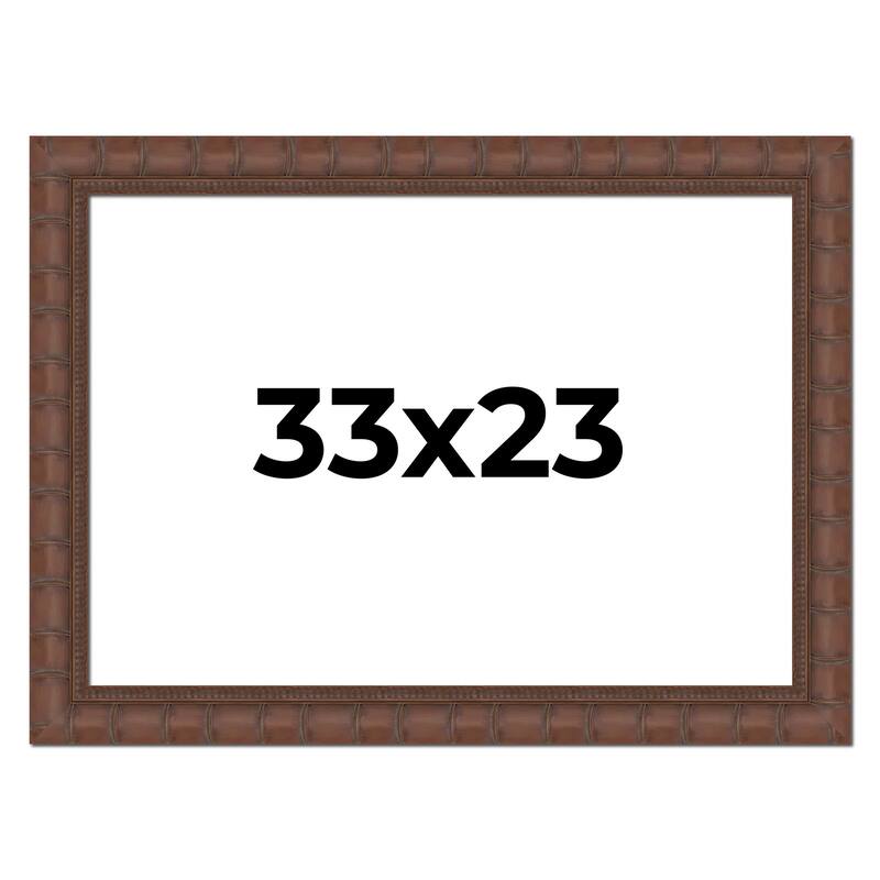 33x23 Frame Pewter Solid Wood Picture Frame Width 1.625 Inches | Interior Frame Depth 0.6875 Inches