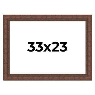 33x23 Frame Pewter Solid Wood Picture Frame Width 1.625 Inches | Interior Frame Depth 0.6875 Inches