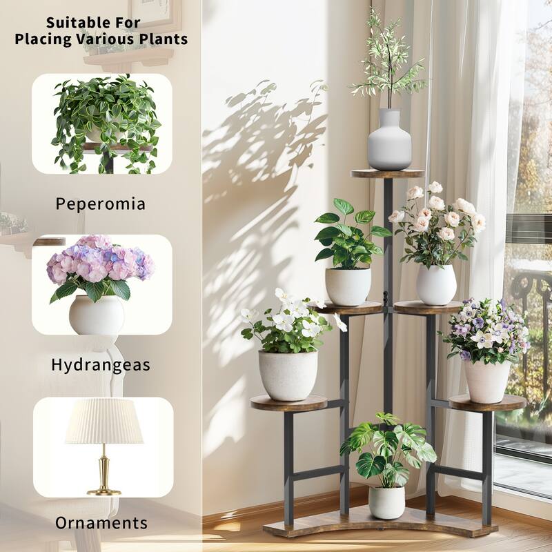 Tall Multiple Potted Corner Plant Stand Holder