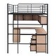 preview thumbnail 25 of 24, Full Metal Loft Kids Bed Frame with Bookcase & Desk, Durable Design, White