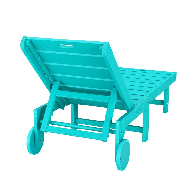 HDPS All Weather Outdoor Chaise Loung Chairs with Adjustable Backrest