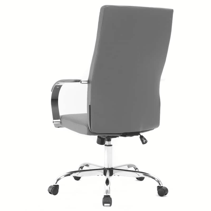 Sonora Ergonomic High Back Leather Office Chair with Lumbar Support, Adjustable Height, Tilt Lock, Chrome Frame & Swivel Casters