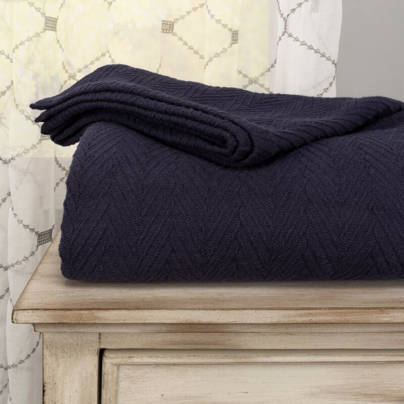 Superior Metro Zig-Zag Chevron All-Season Bedding Cotton Blanket