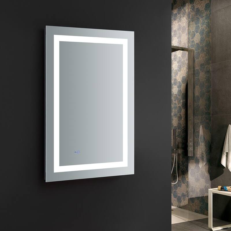Fresca Luminosa 36" x 24" Framed Bathroom Mirror with LED Lighting and