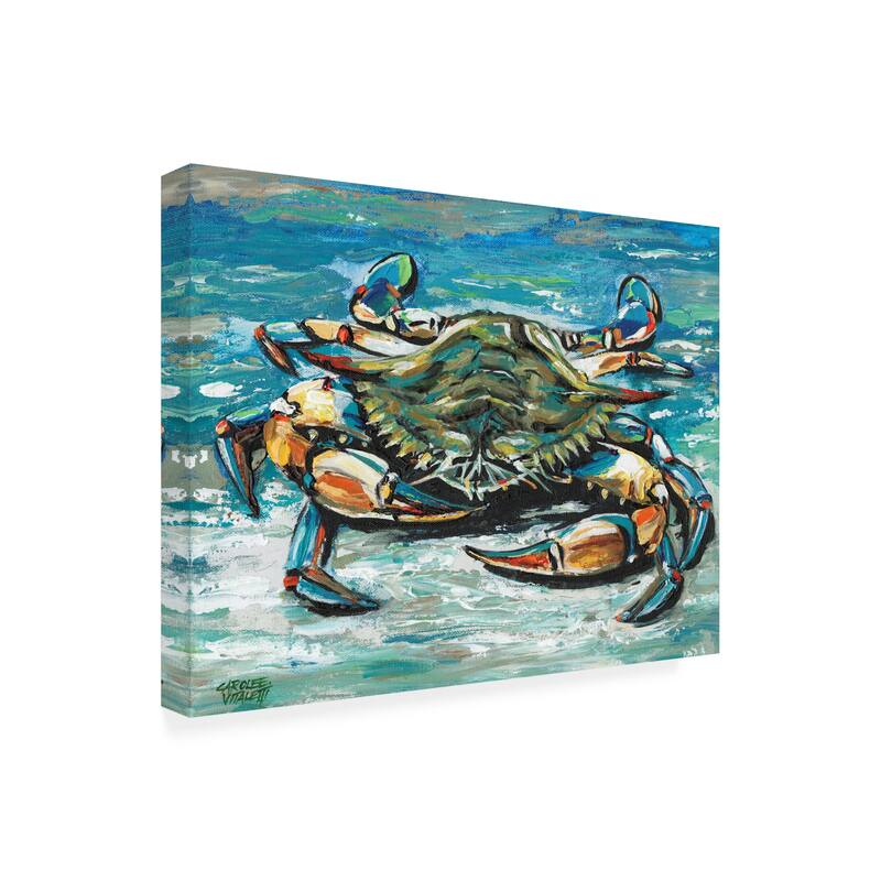 Carolee Vitaletti 'Blue Palette Crab I' Canvas Art