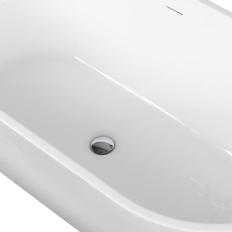 KBV 67'' x 29" Freestanding Soaking Acrylic Bathtub GTBT0002 - 67"