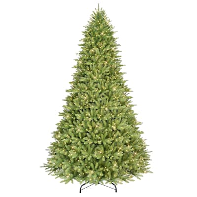 Puleo International 10' Pre Lit Fraser Fir Artificial Christmas Tree