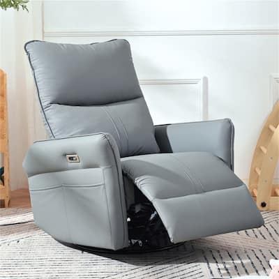 Power Swivel Rocker Recliner Chair for Adults, 270° Swivel Rocking Recliner Chair