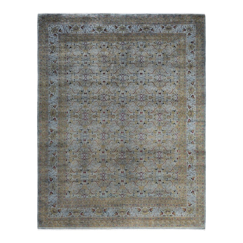 Fine Vibrance One-of-a-Kind Hand-Knotted Area Rug - Gray, 8' 3" x 10' 2" - 8' 3" x 10' 2"