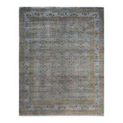 Fine Vibrance One-of-a-Kind Hand-Knotted Area Rug - Gray, 8' 3" x 10' 2" - 8' 3" x 10' 2"