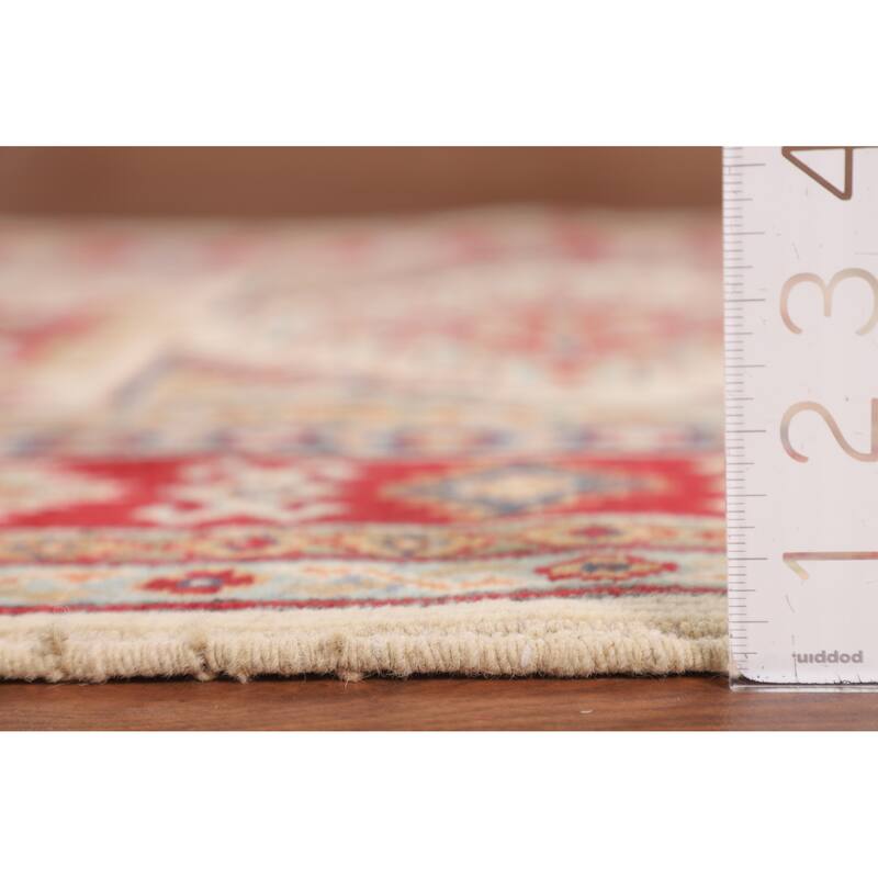 Kazak Accent Rug Hand-Knotted Traditional Beige Wool Carpet - 3'3" x 5'3"