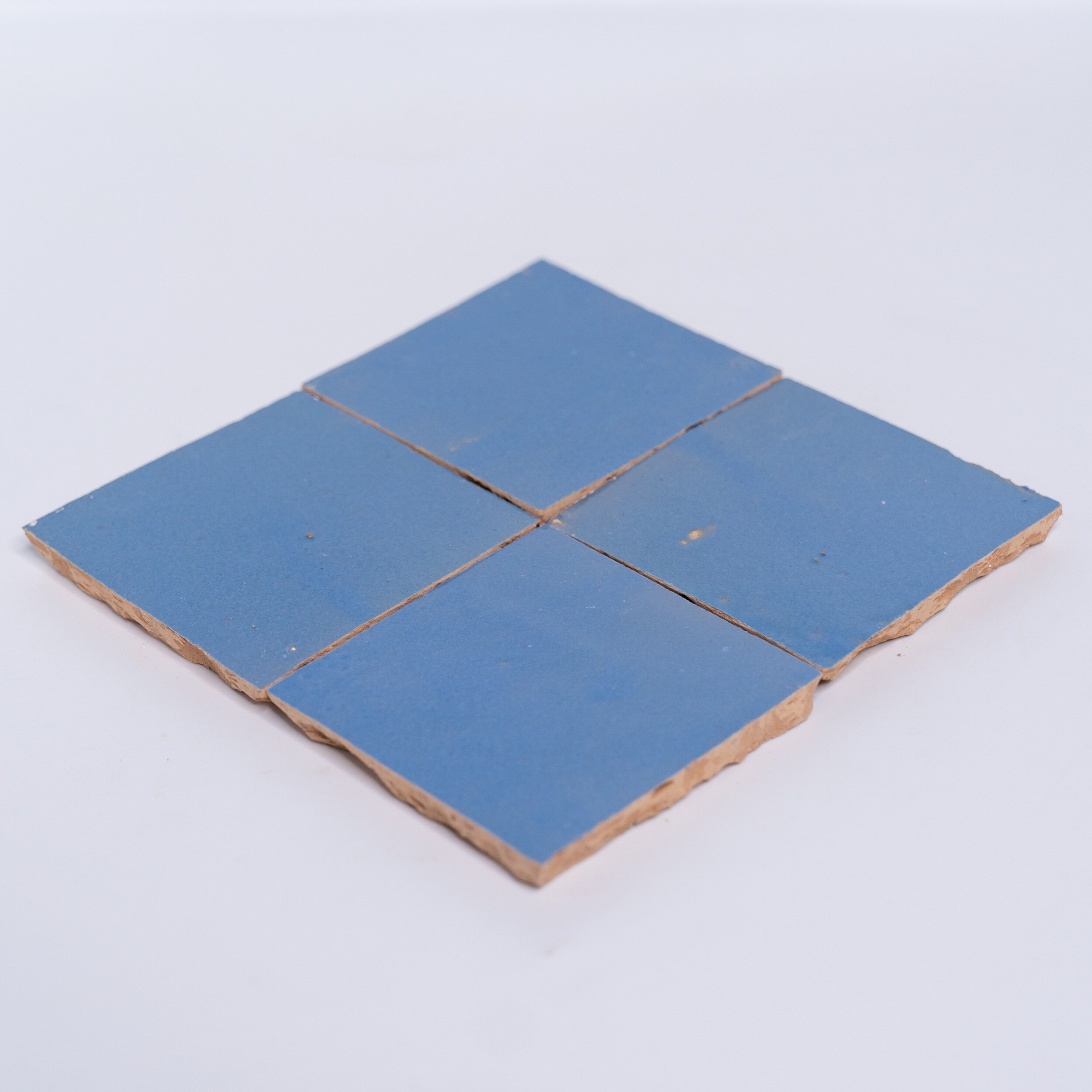 みずいろ メタヘキテ Handmade 4x4-in Moroccan Mosaic Solid Color Dusty Blue - Overstock