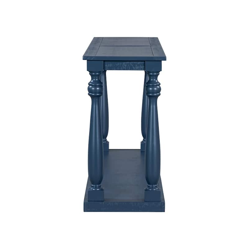 Vintage Sofa Table Console Table with Luxurious Pine Veneer