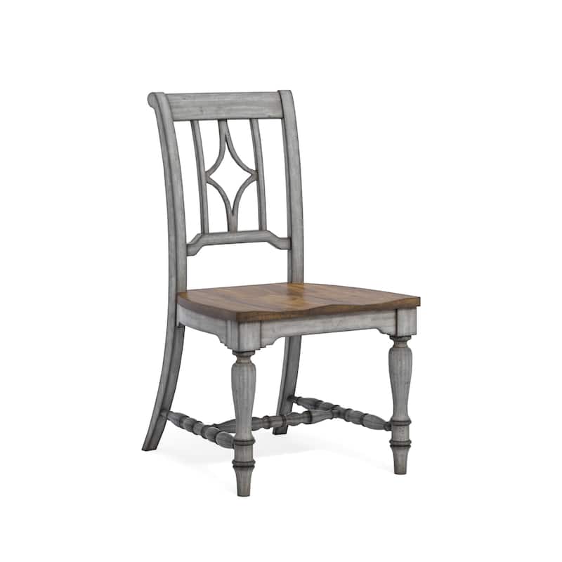 Plymouth Gray Wood Dining Chair (Single Chair) by Flexsteel - 22" x 40" x 26"