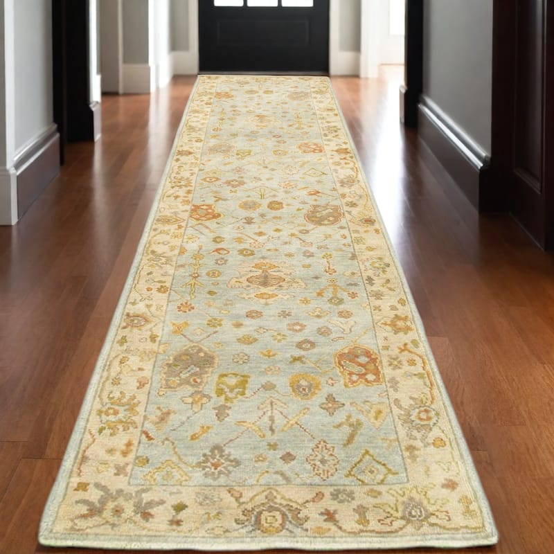 HomeRootsOriental Traditional Rectangle Area Rug - 120.08' X '29.53' X '0.16
