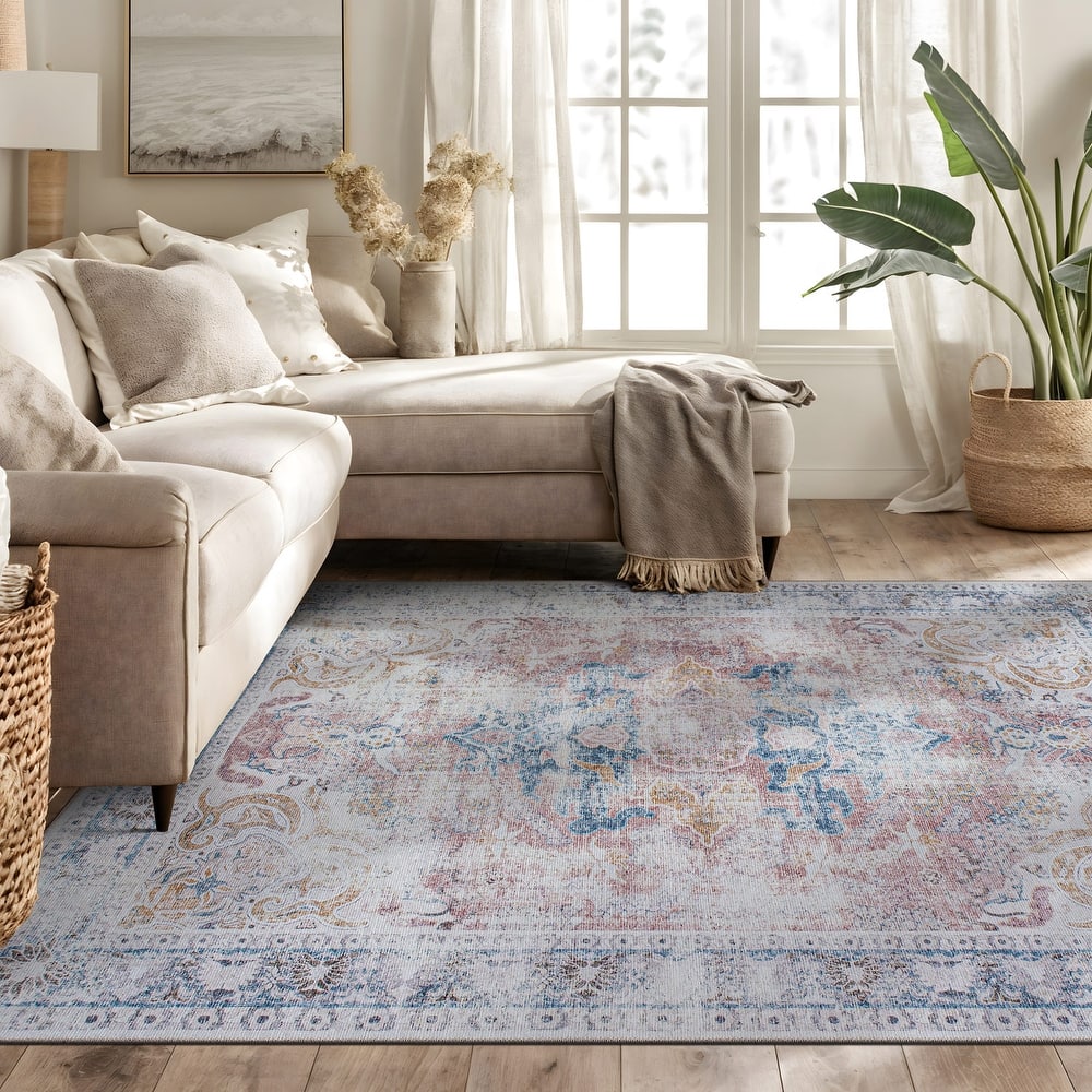 World Rug Gallery Bohemian Oriental Washable Area Rug