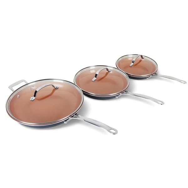 Gotham Steel 6 Piece Ultimate Fry Pan Set with Lids - As Seen on TV - Bed  Bath & Beyond - 13291783