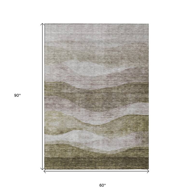 HomeRoots Abstract Transitional Rectangle Outdoor Rug
