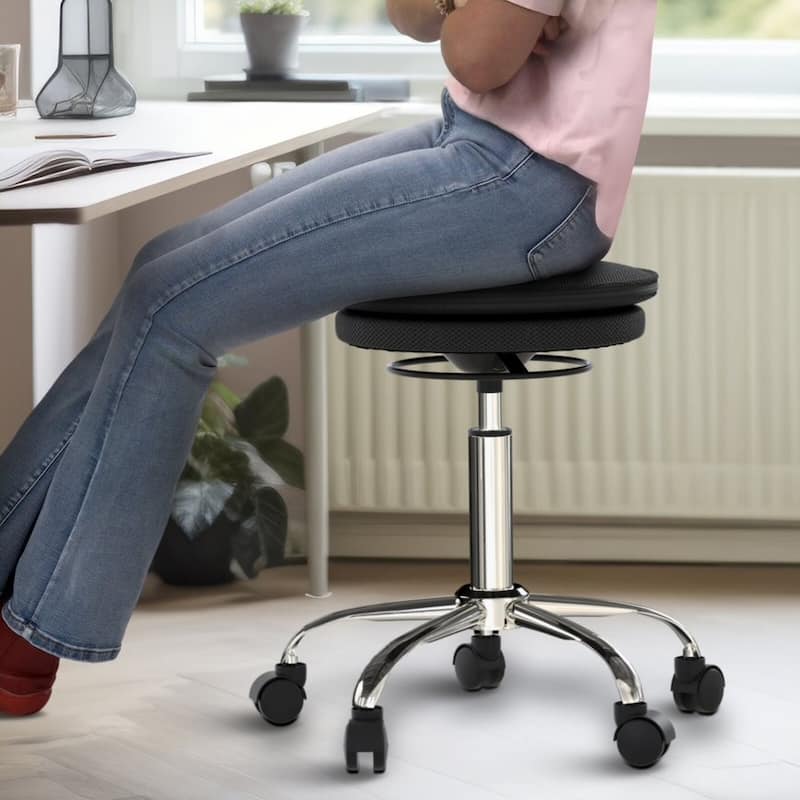 Wobble Stool Air balance ball chair on wheels alternative rolling