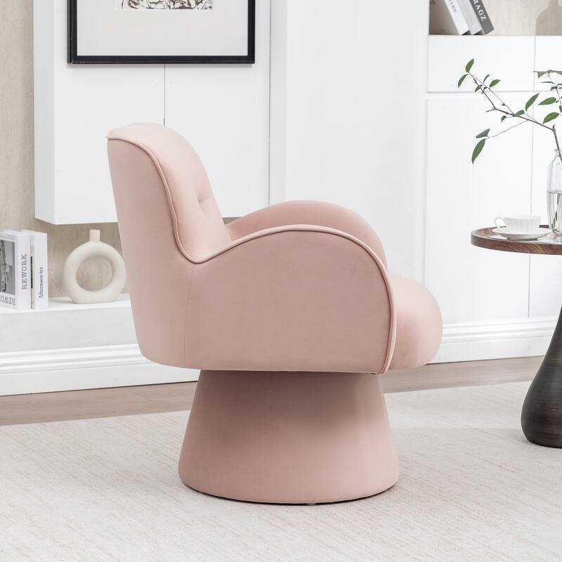 SEYNAR Modern Glam Velvet 360 Degree Swivel Armchair