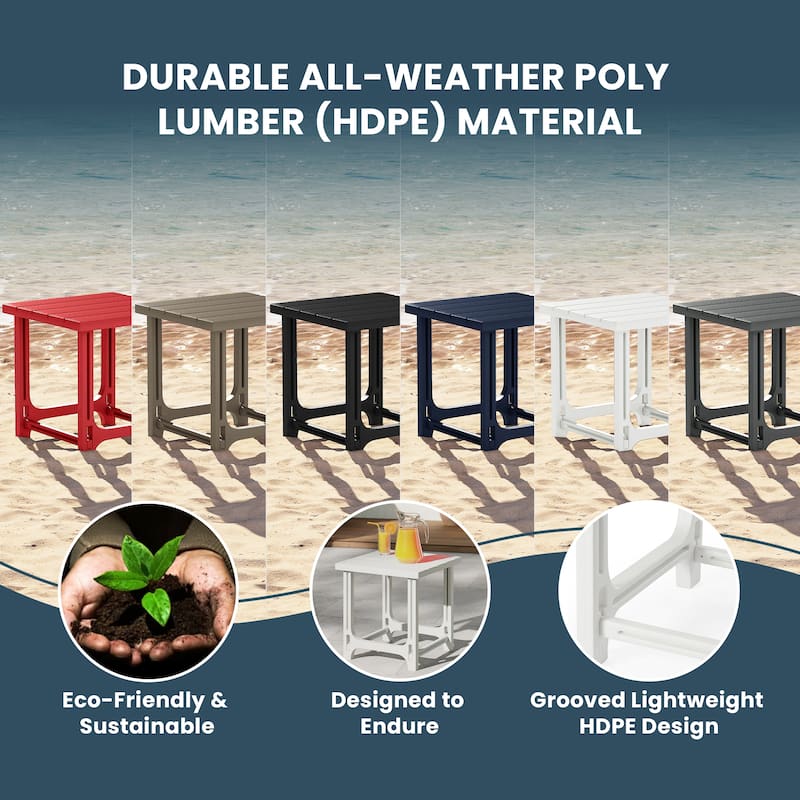 Polytrends Coastline Outdoor Poly Side Table