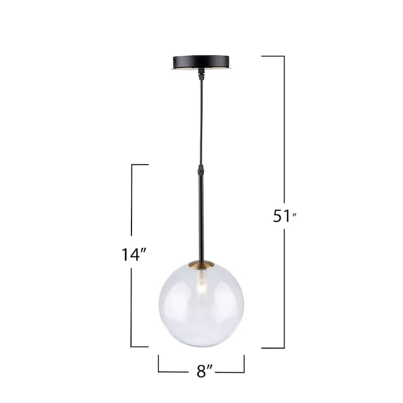 Artcraft Aurelia - 1-Light Pendant - Matte Black/Brass - Matte Black & Brass