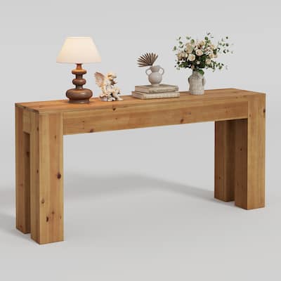 70.87-Inch Solid Wood Console Table for Entryway, Behind Couch - 70.87" L x 13.78" W x 33.46" H