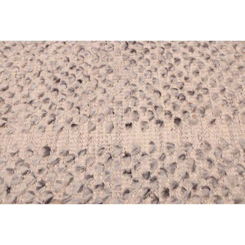 ECARPETGALLERY Hand-knotted Looma Light Grey Wool Rug - 7'10 x 9'9