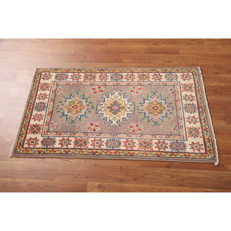 Traditional Kazak Oriental Rug Handmade Wool Carpet - 2'0"x 3'0"