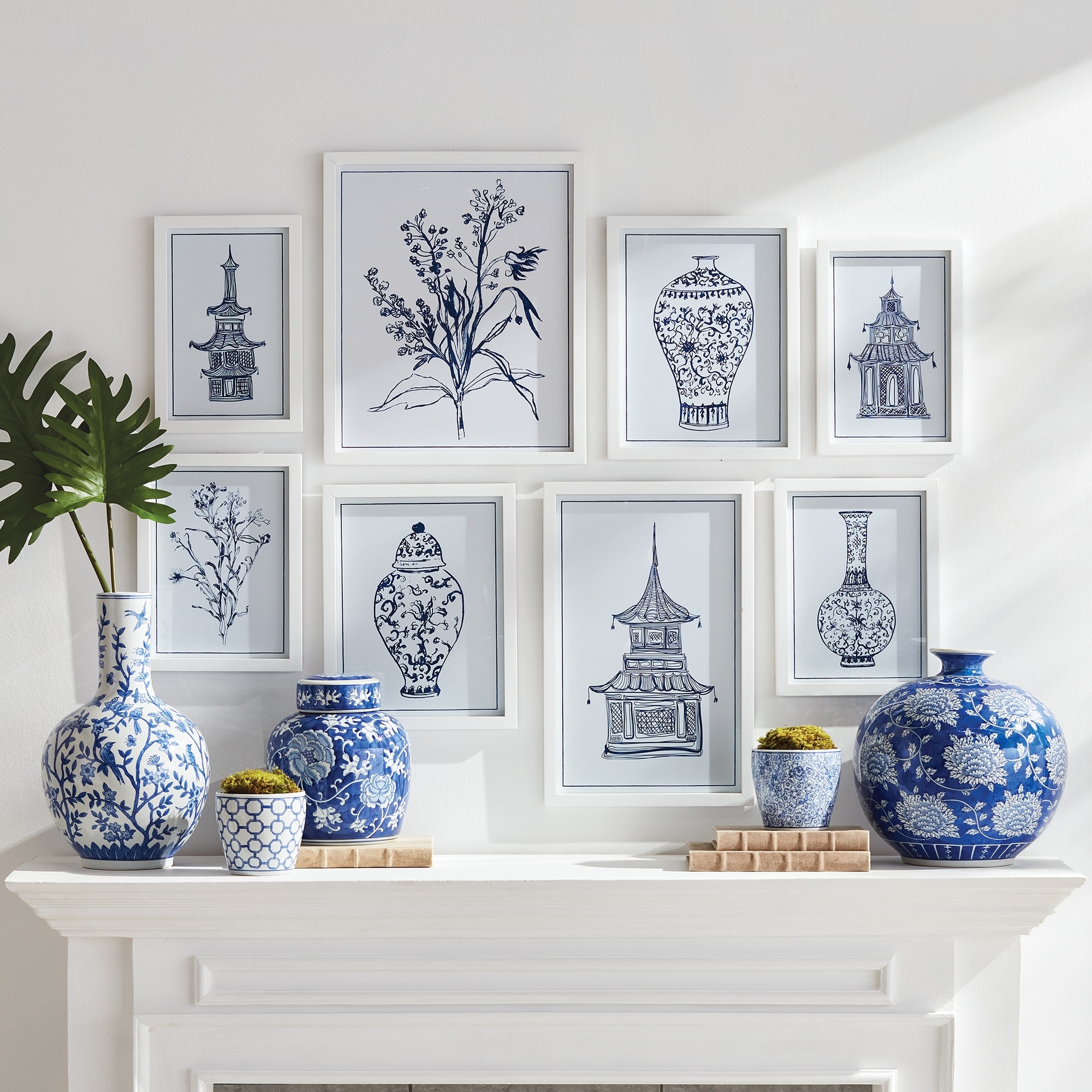 Chinoiserie Gallery, Set Of 8 - Overstock - 38266233
