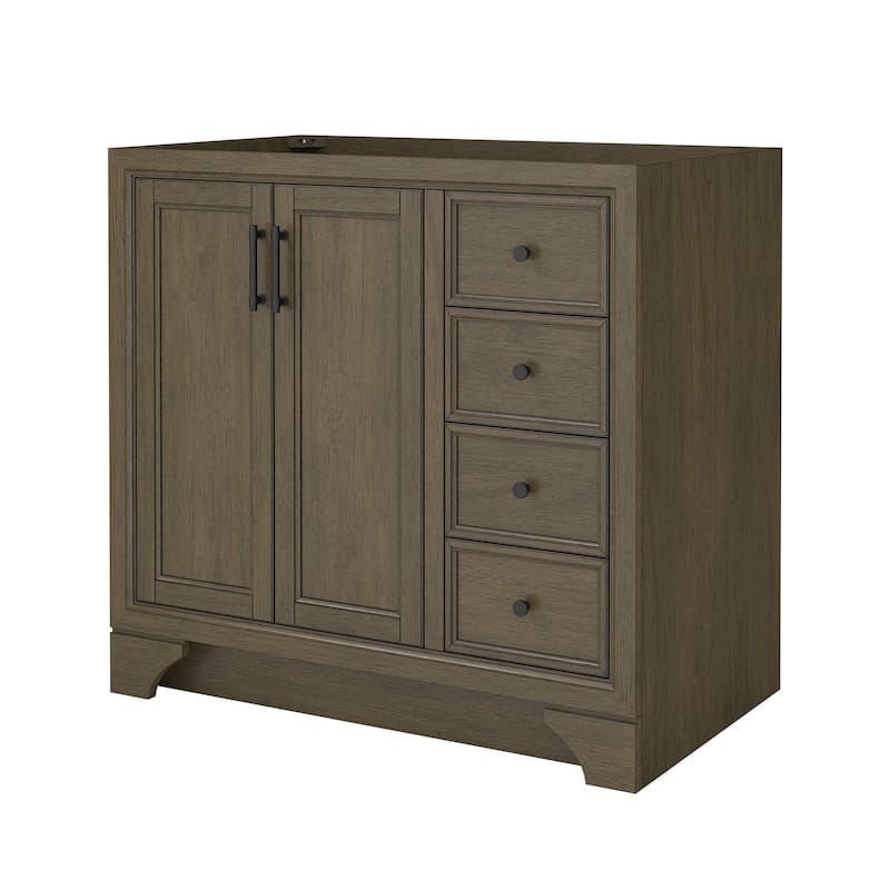 CRAFT + MAIN LCV3622D Lanagan 36" Single Free Standing Vanity Cabinet - Shaded Timber