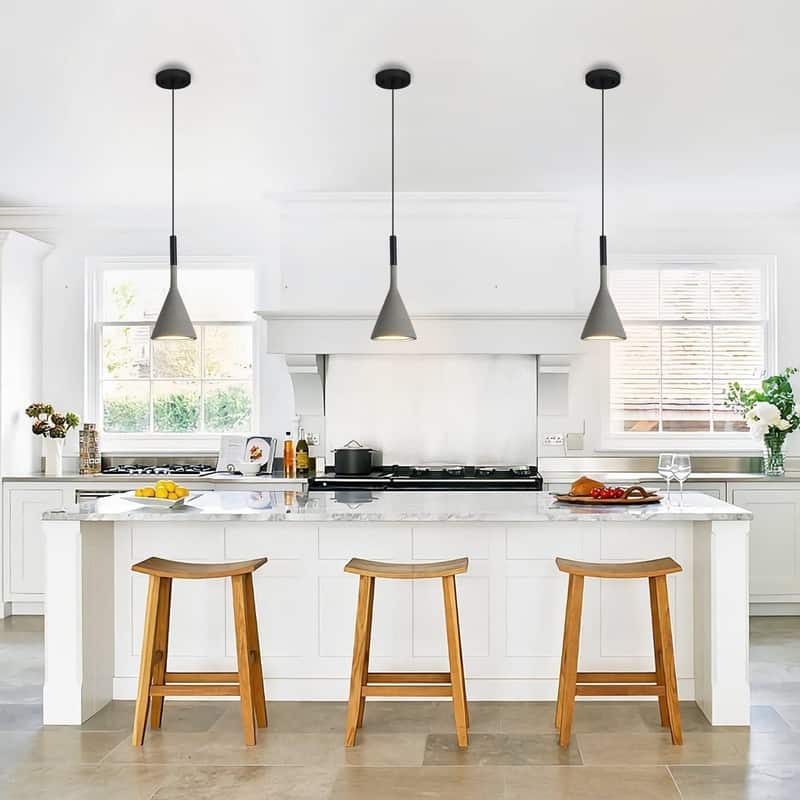 1 Light island lights black hangable light concrete pendant light