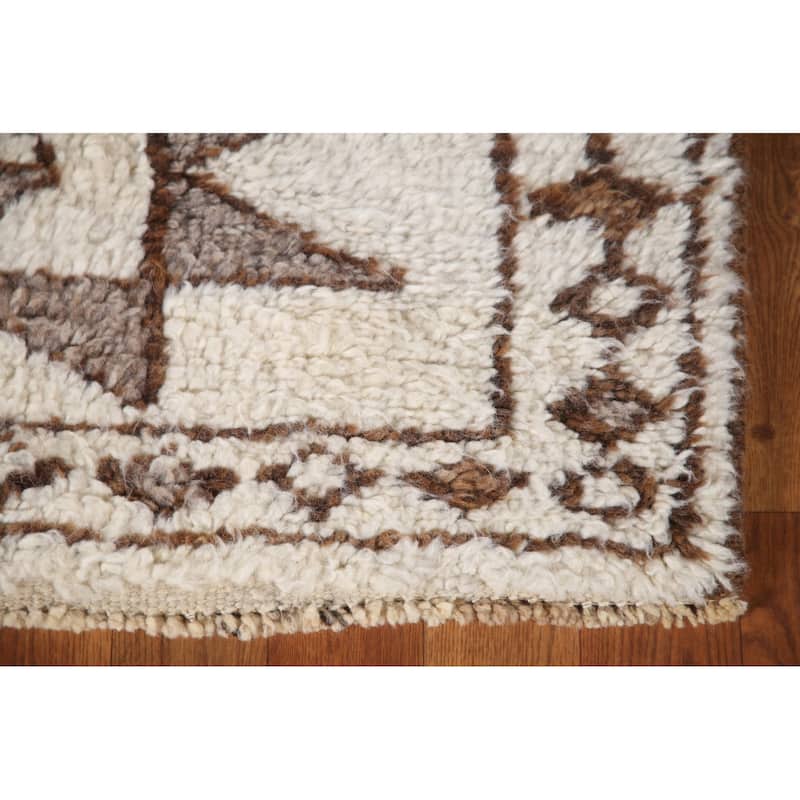 Beige Anatolian Oriental Runner Rug Hand-knotted Wool Carpet - 2'11"x 13'0"