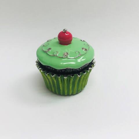 Cristiani Collezione Green Cupcake Trinket Box