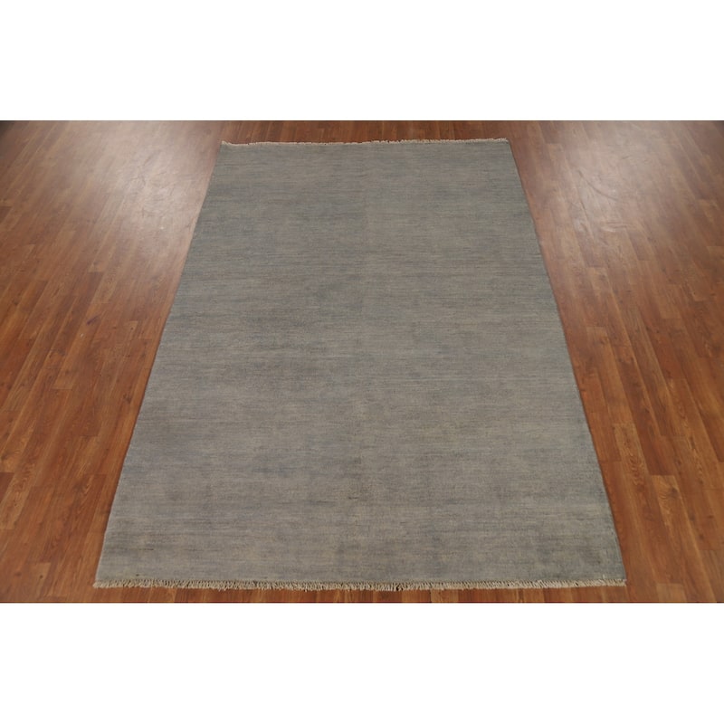 Modern Gabbeh Oriental Area Rug Handmade Wool Carpet - 5'4" x 7'8"