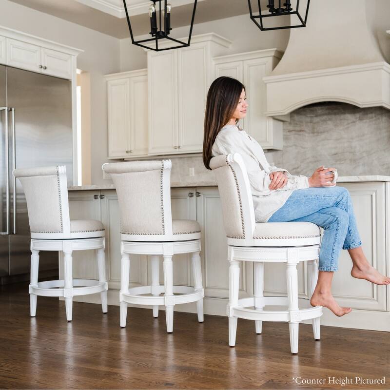 Maven Lane 31" Pullman Swivel Bar Height Kitchen Stool