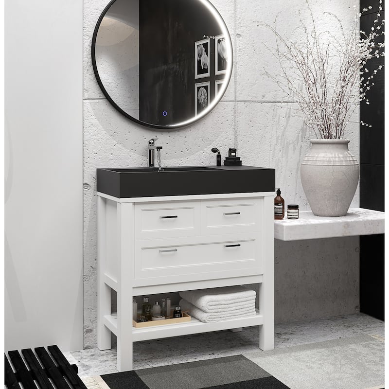 Amelia 36" - 72" Solid Surface Bathroom Vanity Top