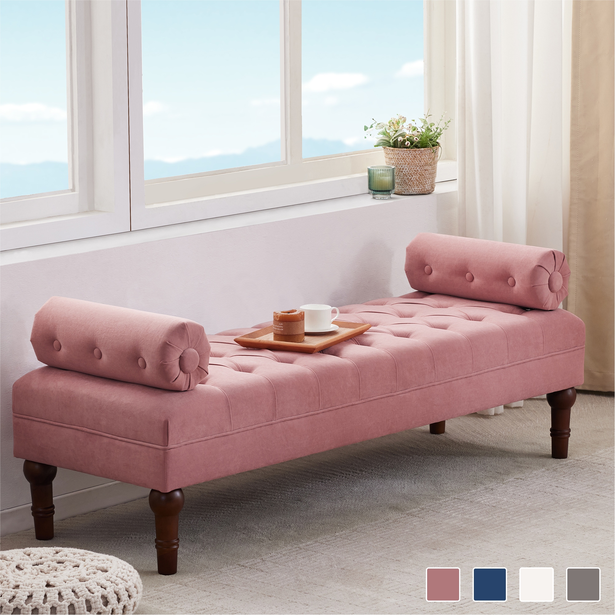 Pink bench for bedroom outlet