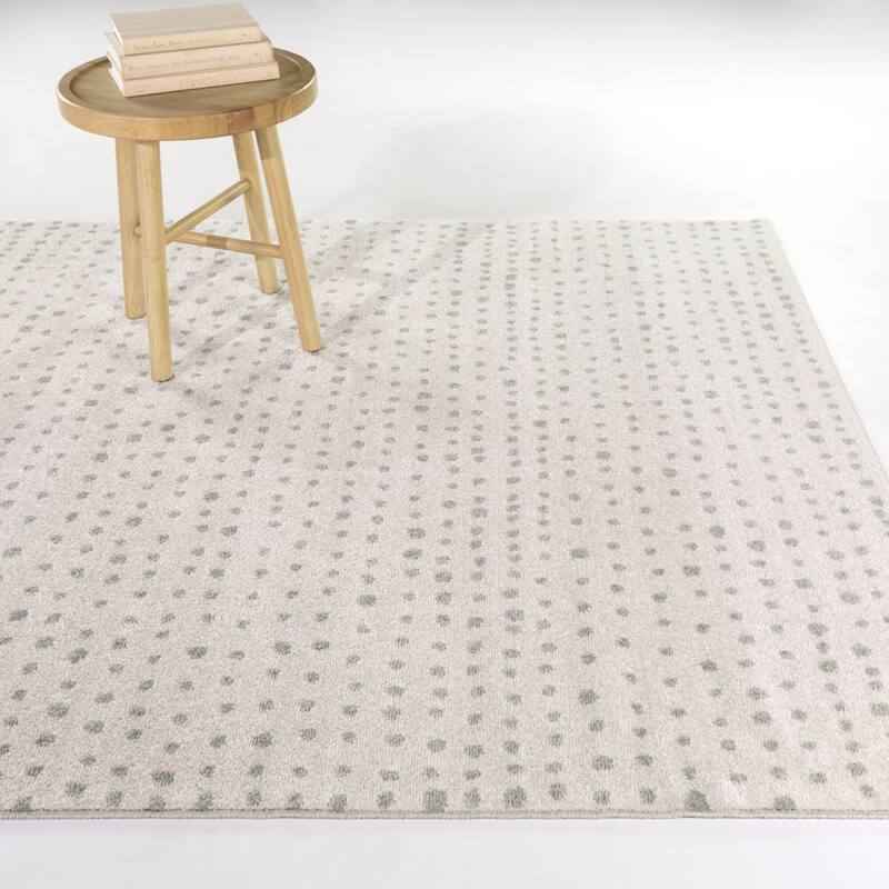 Dimitri Modern Dots Area Rug - 5'3" x 7' - Cream - Rectangle