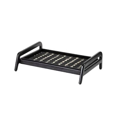 Jani Single-Tier Black Stand 2-Pair Rubber Boot Tray