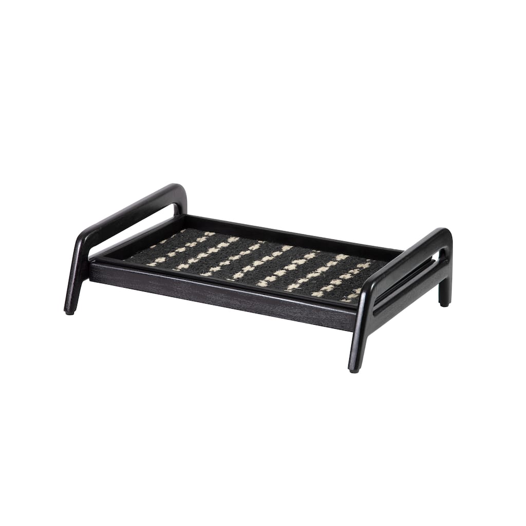 Jani Single-Tier Black Stand 2-Pair Rubber Boot Tray