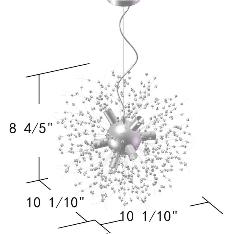 8-Lights Modern Decor Firework Crystal Chandelier Light Fixture Glam Pendant Lighting Bulb Include-OB