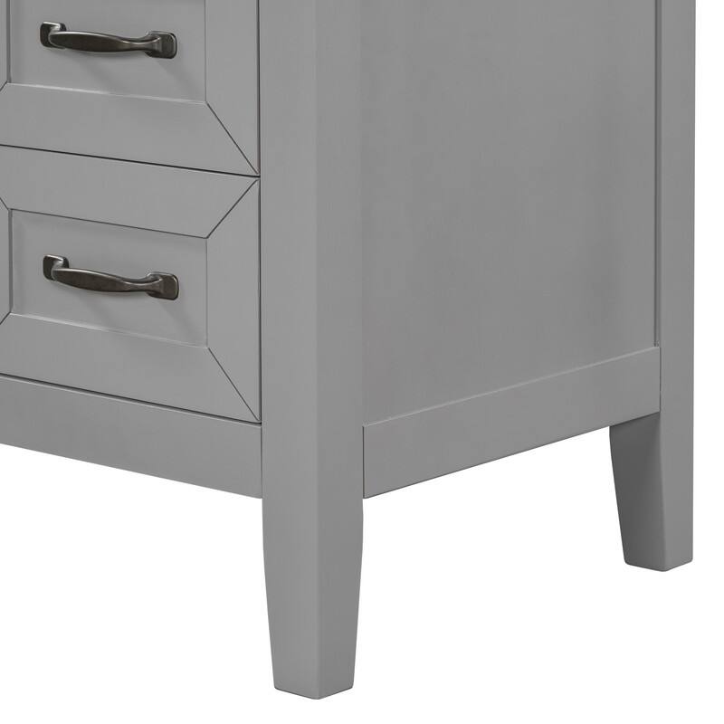 36" Bathroom Vanity without Sink, Cabinet Base Only, Bathroom Cabinet with Drawers, Solid Frame and MDF Board