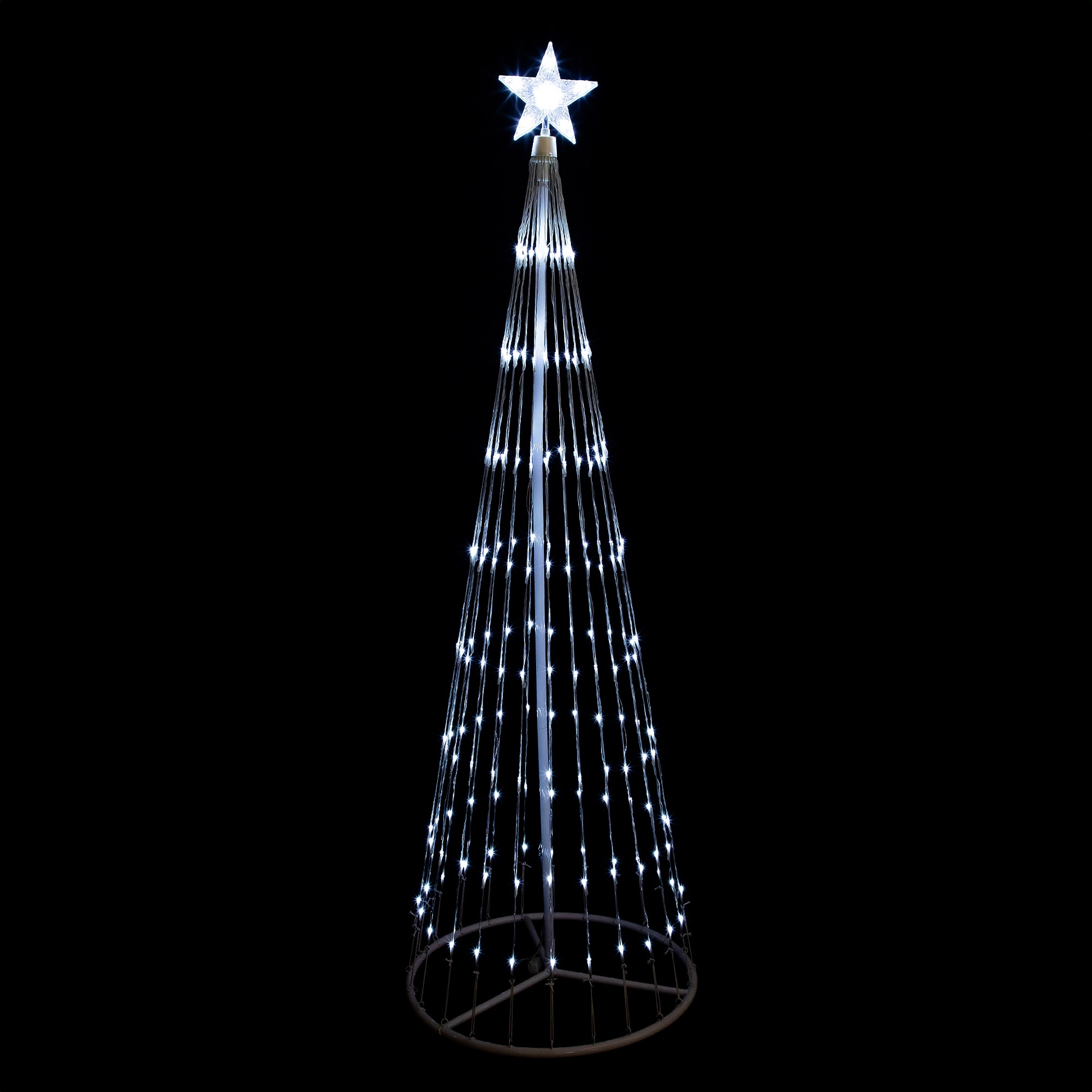 LED Multi-Function Show Cone Outdoor Christmas Tree 12' Pure White