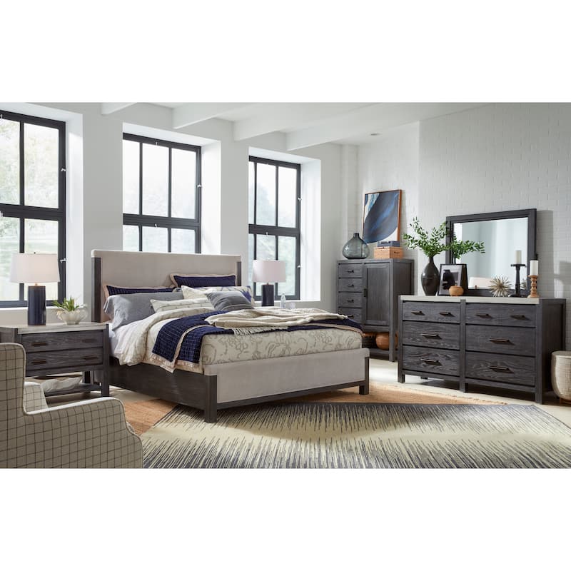 Magnussen Home Plum Creek Ravenwood Black Open Nightstand