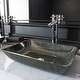 preview thumbnail 20 of 21, VIGO Donatello 18"L x 13"W x 4"H Glass Rectangular Vessel Bathroom Sink