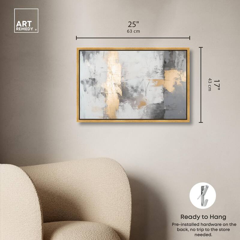 Gilded Gray III Canvas by Art Remedy