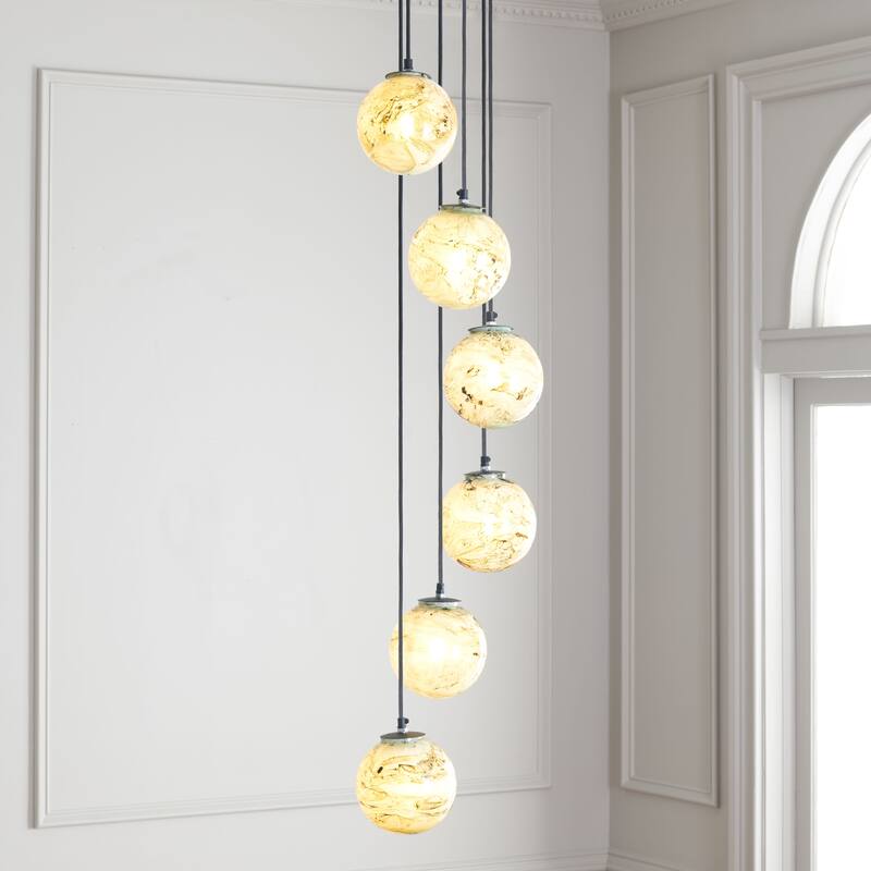 SAFAVIEH Lighting Hallie 6 Light 18-inch Pendant. - 18"W x 18"D x 64"H