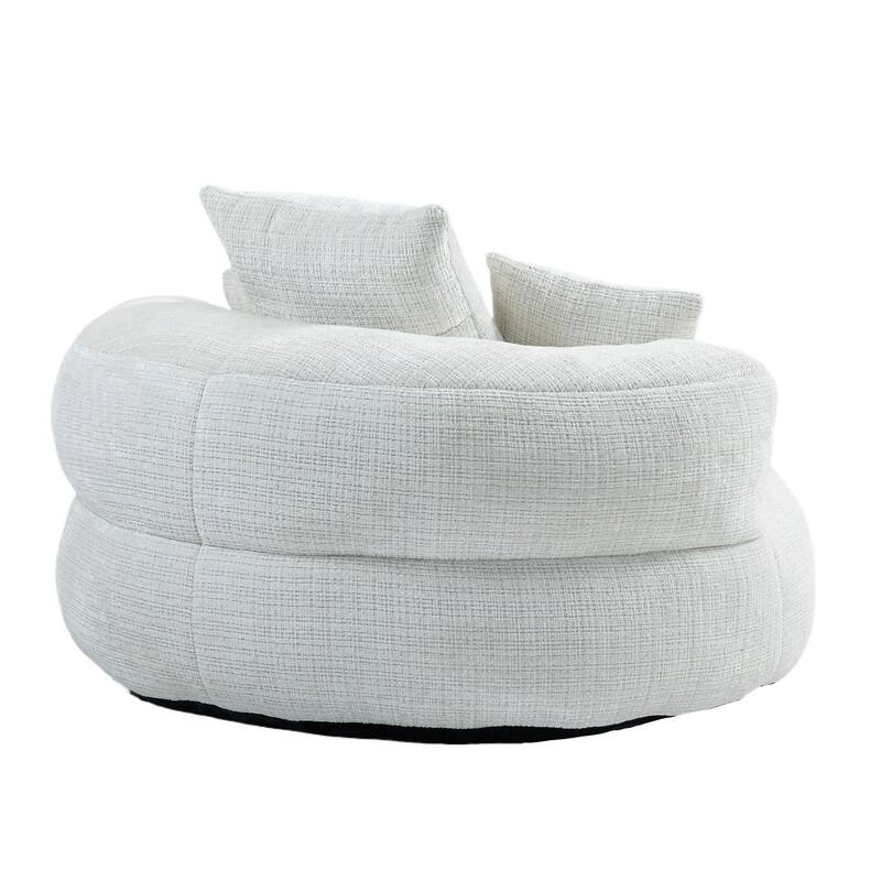 Chenille Lazy Sofa with Pillows