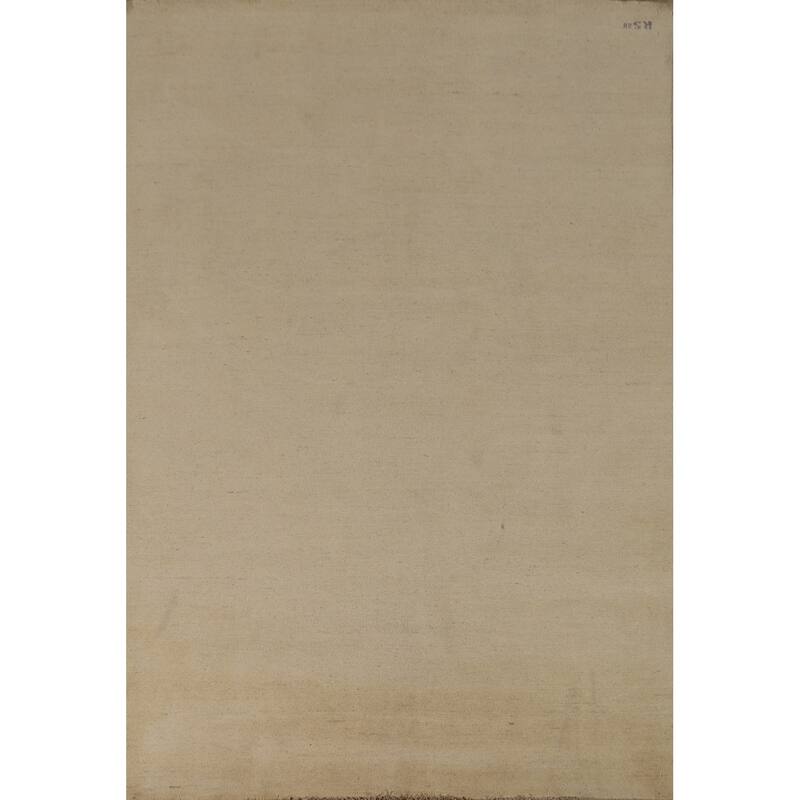 Modern Gabbeh Oriental Area Rug Handmade Solid Wool Carpet - 6'2"x 8'2"